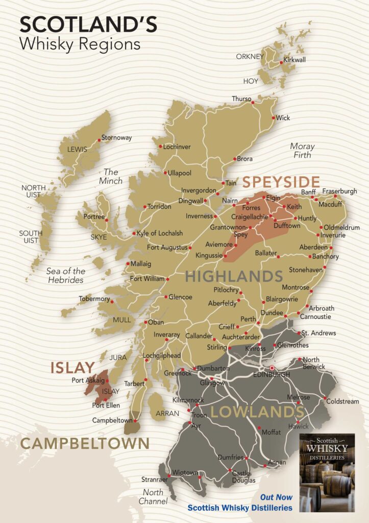 Distilleries In Scotland Map Robyn Christye   Scottish Whisky Distilleries 2 723x1024 